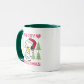 Mug cacahuètes | Snoopy & Woodstock Santa Claus Hug (Devant gauche)