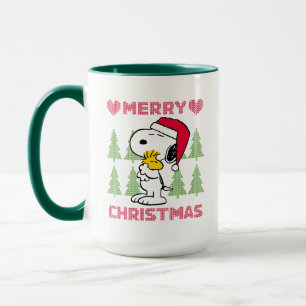 Mug cacahuètes   Snoopy & Woodstock Santa Claus Hug