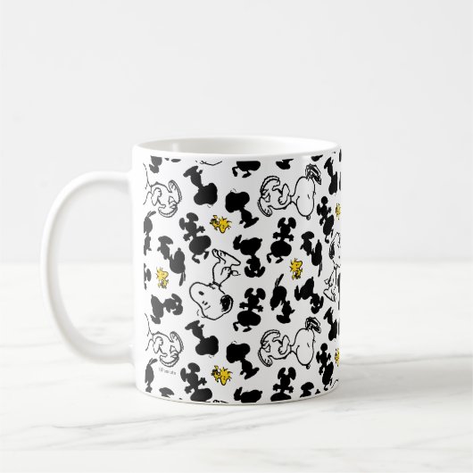 Mug cacahuètes | Snoopy & Woodstock Shadow Motif (Gauche)