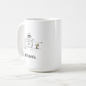 Mug cacahuètes | Snoopy & Woodstock Snowman | Ajouter  (Devant gauche)