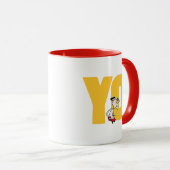 Mug cacahuètes | Snoopy YO Skateboard (Devant droit)