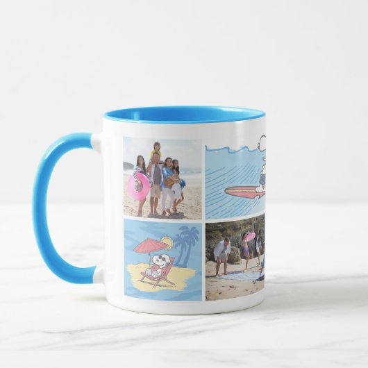 Mug cacahuètes | Vacances plage | Collage de photos (Gauche)