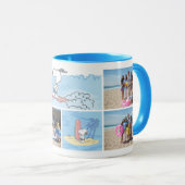 Mug cacahuètes | Vacances plage | Collage de photos (Devant droit)