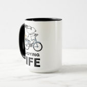 Mug cacahuètes | Vélo Snoopy & Woodstock (Devant gauche)