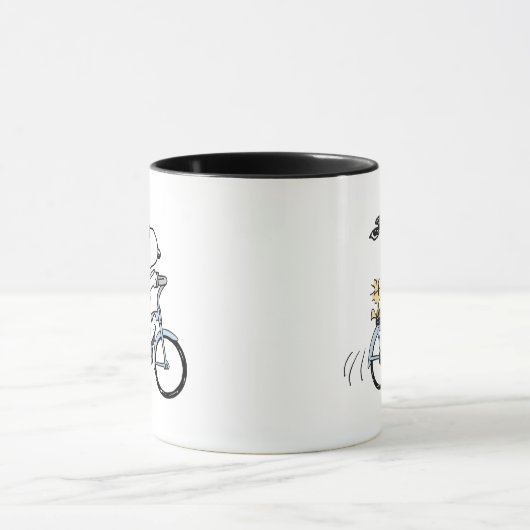 Mug cacahuètes | Vélo Snoopy & Woodstock (Centre)