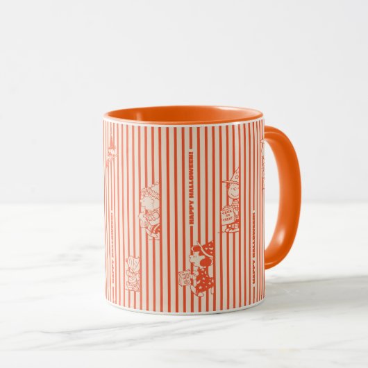 Mug cacahuètes | Vintage Happy Halloween Motif (Devant droit)