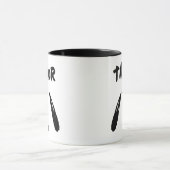 Mug cacahuètes | Visage Snoopy | Ajouter Votre Nom (Centre)