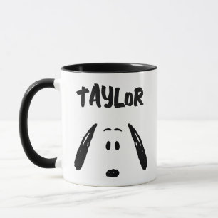 Mug cacahuètes   Visage Snoopy   Ajouter Votre Nom