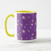 Mug cacahuètes | Woodstock Motif de coeur pourpre (Gauche)