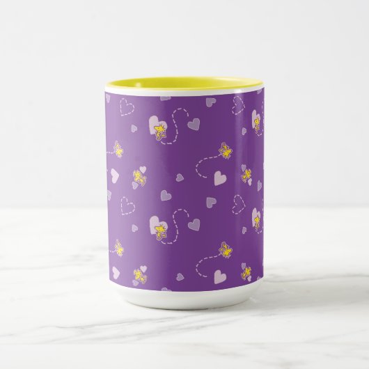 Mug cacahuètes | Woodstock Motif de coeur pourpre (Centre)