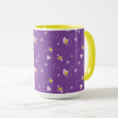 Mug cacahuètes | Woodstock Motif de coeur pourpre (Devant droit)
