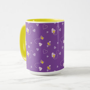 Mug cacahuètes   Woodstock Motif de coeur pourpre