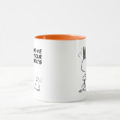 Mug cacahuètes | Woodstock Scares Snoopy (Centre)