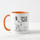 Mug cacahuètes | Woodstock Scares Snoopy (Gauche)