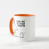 Mug cacahuètes | Woodstock Scares Snoopy (Devant gauche)