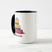 Mug cacahuètes | Woodstock Snoopy Plat Bateau à voile (Devant gauche)