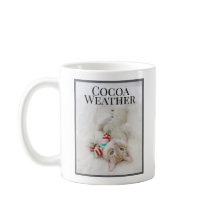 Cacao Météo Cute Chat Snowman En Écarf