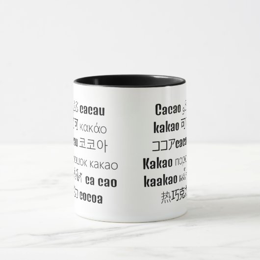 Mug CACAO multilingue (Centre)