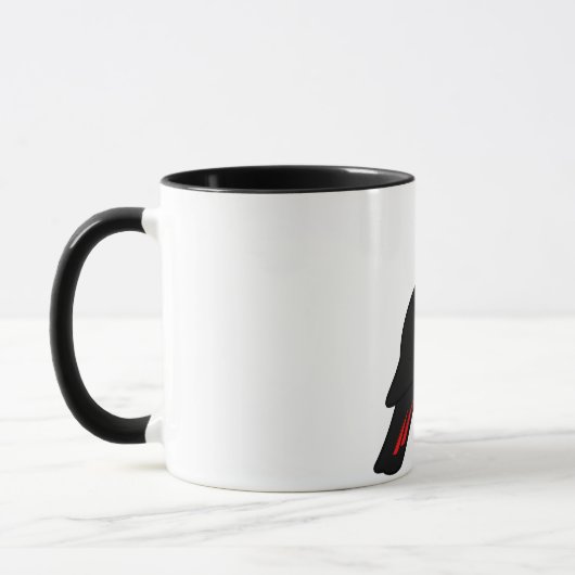 Mug cacatoès noir Rouge-coupé la queue (Gauche)