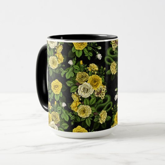 Mug Caché en rose, jaune et vert (Devant gauche)