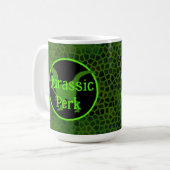 Mug Cache Jurassique en Cuir de Dinosaure Vert (Devant gauche)