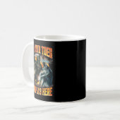 Mug Cachez vos orteils, l'Alpha est là M drôle (Devant gauche)