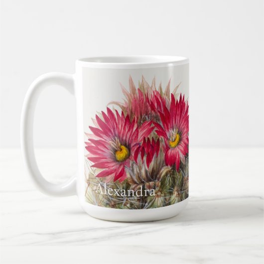 Mug Cactus à fleurs rouges du sud-ouest (Gauche)