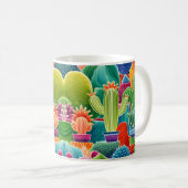 Mug Cactus à pointes Abstraits (Devant droit)