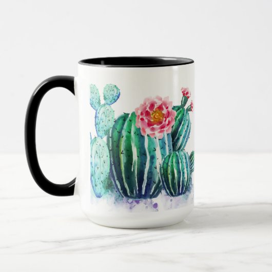 Mug cactus aquarelle (Gauche)