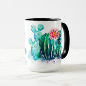 Mug cactus aquarelle (Devant droit)
