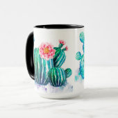 Mug cactus aquarelle (Devant gauche)