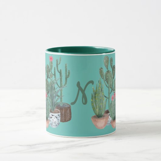 Mug Cactus aquarelle. (Centre)