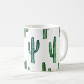 Mug Cactus aquarelle. Motif botanique vert. Moderne (Devant droit)