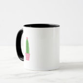 Mug Cactus botanique en pot rose (Devant gauche)