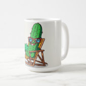 Mug Cactus Caricaturesco en la Playa - Taza Divertida (Devant droit)