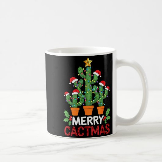 Mug Cactus Christmas Tree Funny Merry Cactmas Cactus M (Droite)