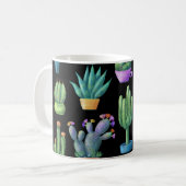 Mug Cactus Colorés : Whimsical Seamless Design. (Devant gauche)