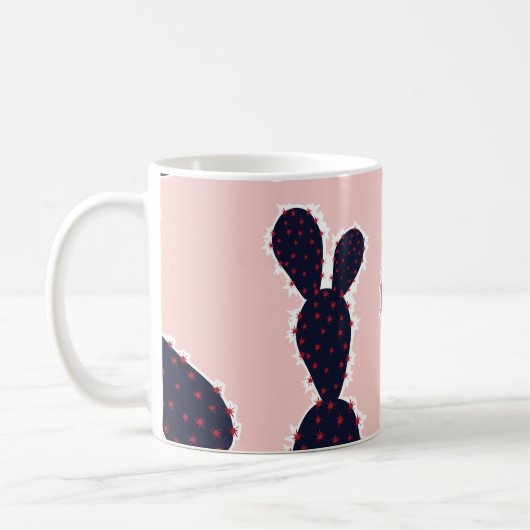 Mug Cactus Cuteness : Motifs pastel doux (Gauche)