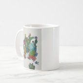 Mug Cactus dans les pots Art acrylique (Devant gauche)