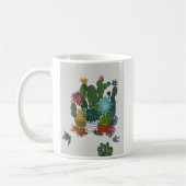 Mug Cactus dans les pots Art acrylique (Gauche)
