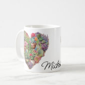 Mug Cactus Dans Un Nom En Forme De Coeur (Devant gauche)