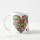 Mug Cactus Dans Un Nom En Forme De Coeur (Gauche)