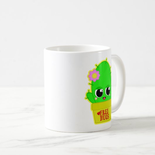 Mug Cactus de Kawaii (Devant droit)