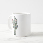 Mug Cactus de Noël avec des lumières (Devant gauche)
