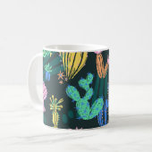 Mug Cactus dessiné à la main : sans couture scandinave (Devant gauche)