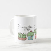 Mug cactus drôle personnalisé avec nom personnalisé (Devant gauche)