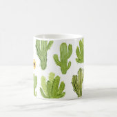 Mug Cactus du désert vert : Aquarelle transparente (Centre)