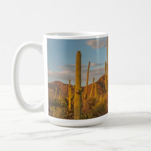 Mug Cactus du Saguaro au coucher du soleil, Arizona (Gauche)