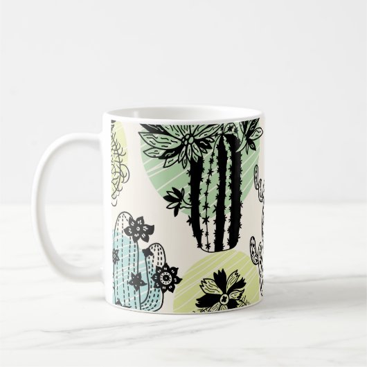 Mug Cactus En Floraison : Charme Sans Mains (Gauche)