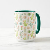Mug Cactus en pastel mou et motif succulent (Devant droit)